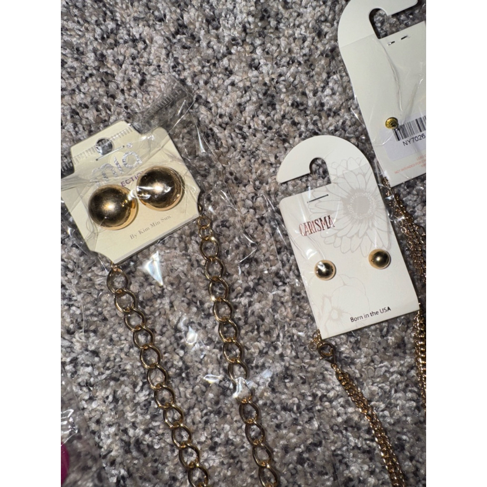 Huge 10 piece bundle of Women's MIA and Carisma Jewelry Gold and Brown​ - Picture 15 of 16